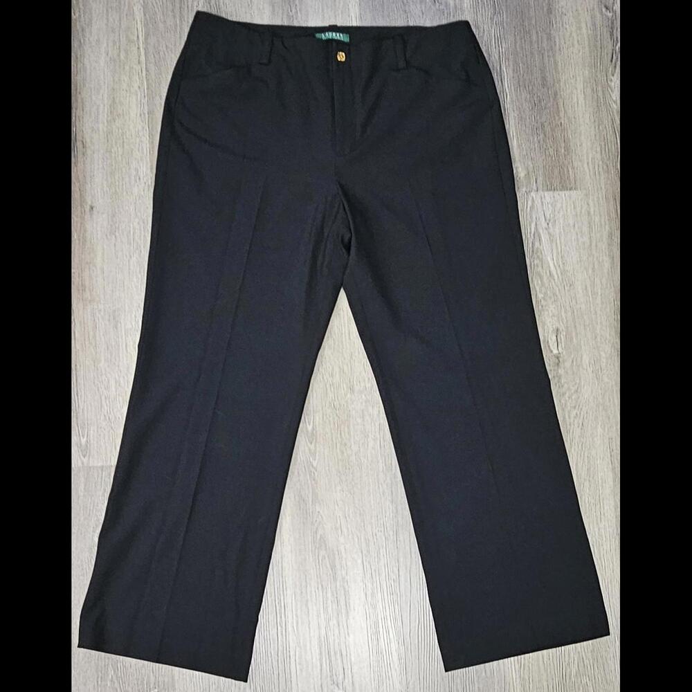 Ralph Lauren Wide Leg Dress Pants Black Size 16